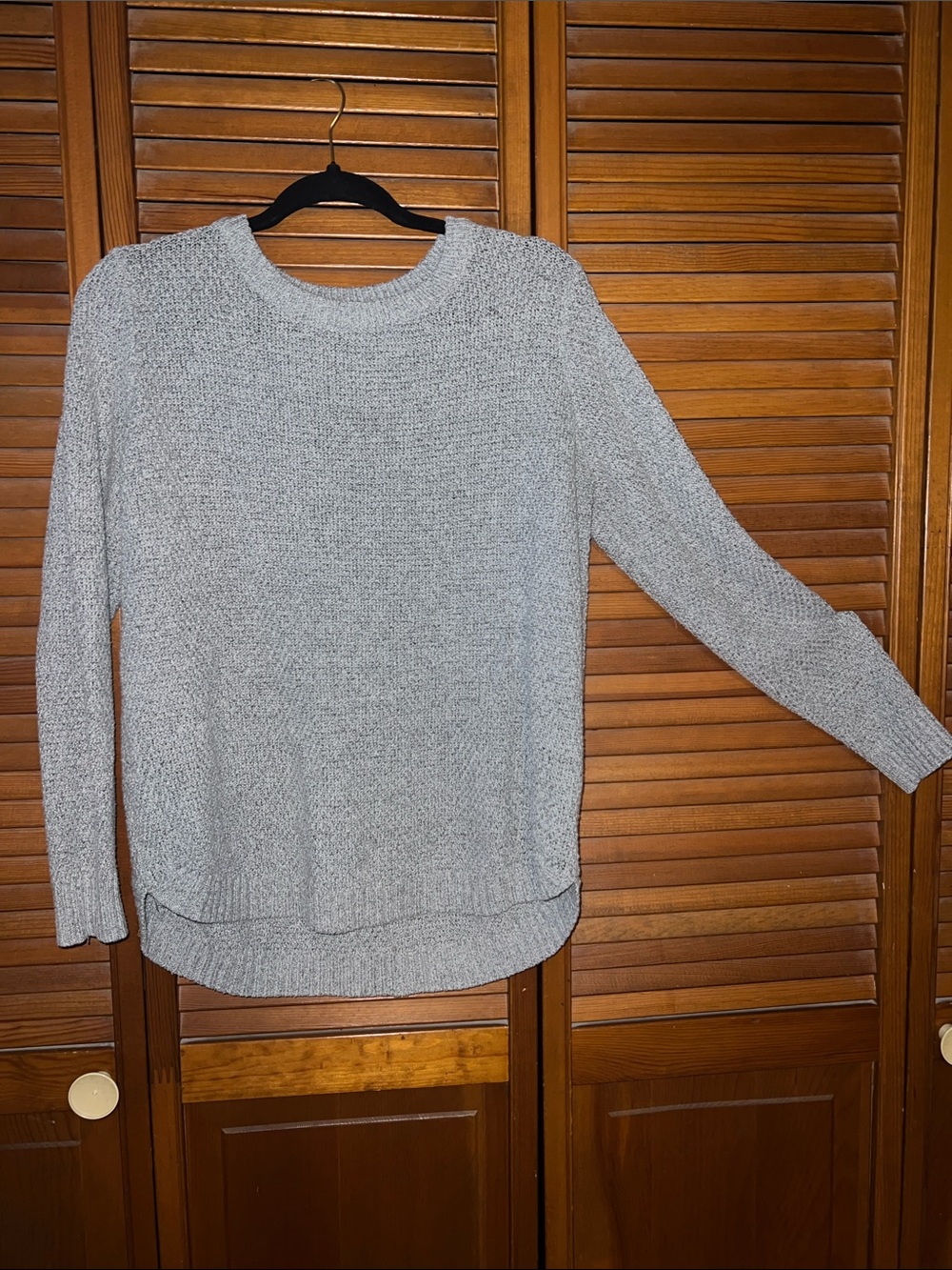 Pink Clover Light Gray Crewneck Knit Sweater
